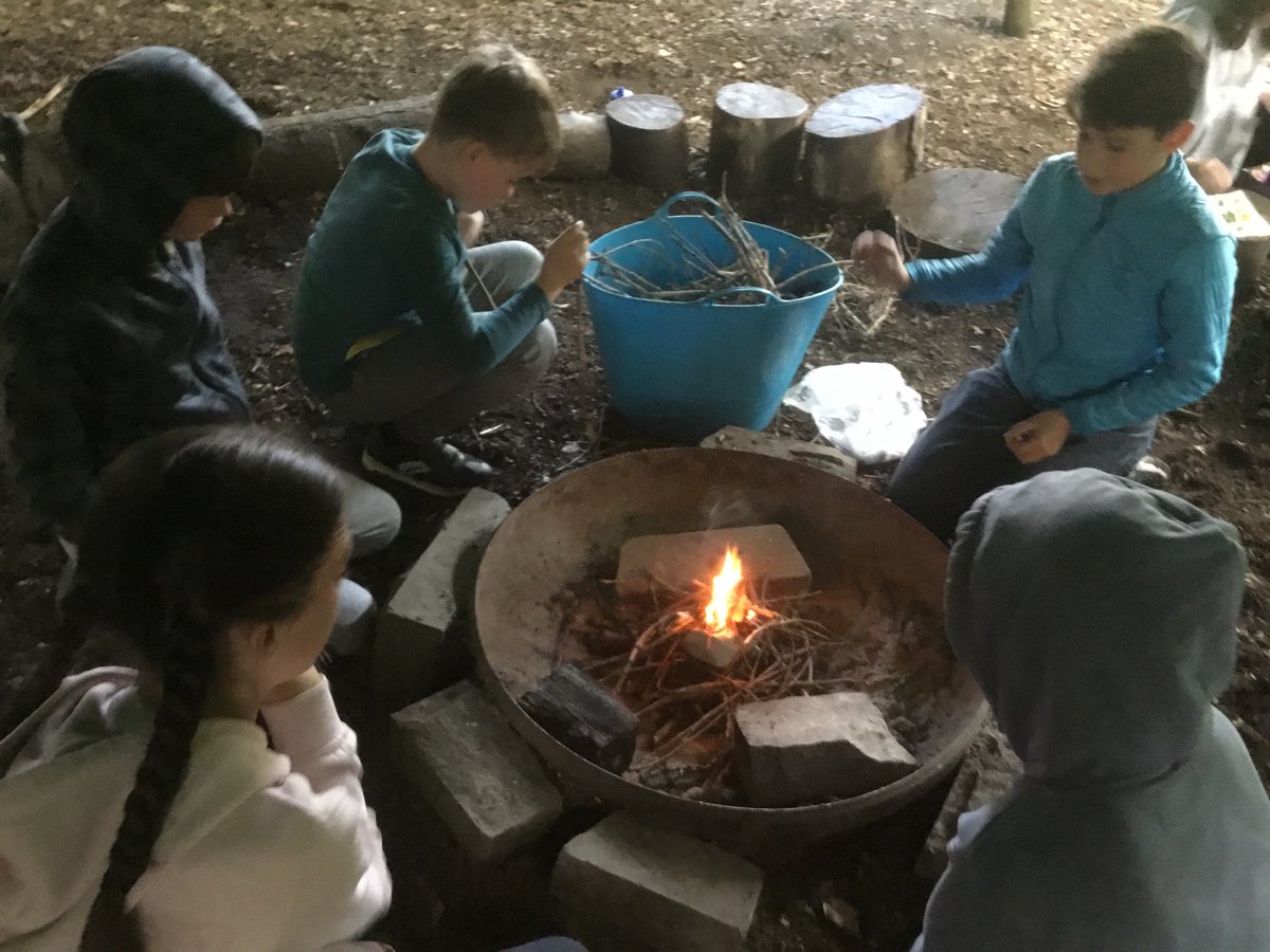 GorseyFS's tweet photo. Brilliant morning with @GorseyY6 for their last ever Forest School. Some seriously impressive den building and fire lighting skills followed by hot chocolate and sβmores round the campfire π₯ πͺ΅π³ #gorseyfs https://t.co/1zRLmd99au