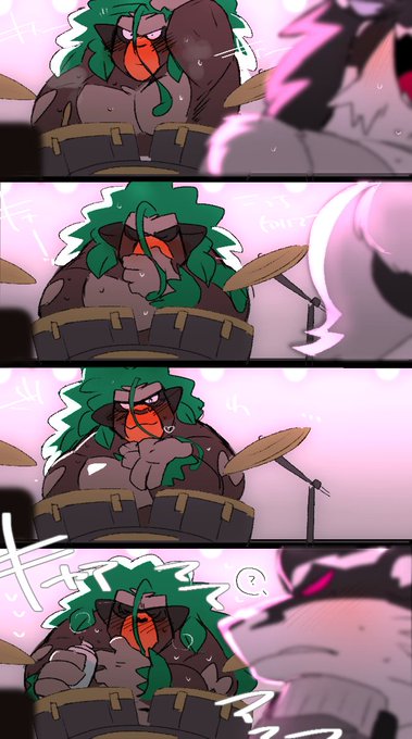 こっそりファンサ😘(🦍×🐱) 