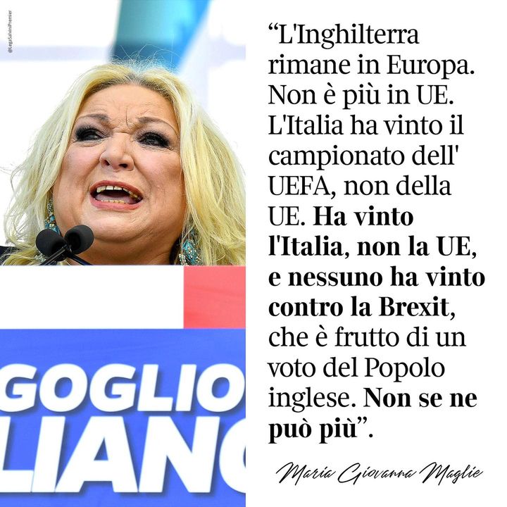 LegaSalvini's tweet photo. 🔴 MARIA GIOVANNA #MAGLIE NON LE MANDA A DIRE https://t.co/SDvzE1WdlZ