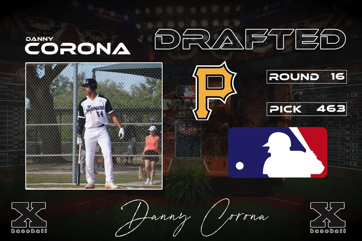 eXposureBB's tweet photo. Congrats to Danny Corona for being taken in the 16th round by the Pittsburgh Pirates!!! #✖️boy https://t.co/e5Qz4sCip4