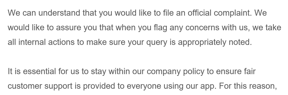 drdougingram's tweet photo. @Uber_Support I made a formal complaint to Uber, specifying carefully, politely and precisely the issues. This is the response - noting that I've been told that the 'company policy' is confidential. #uber #ubereats #uberuk #ubercomplaints https://t.co/sqpwp4fWSX