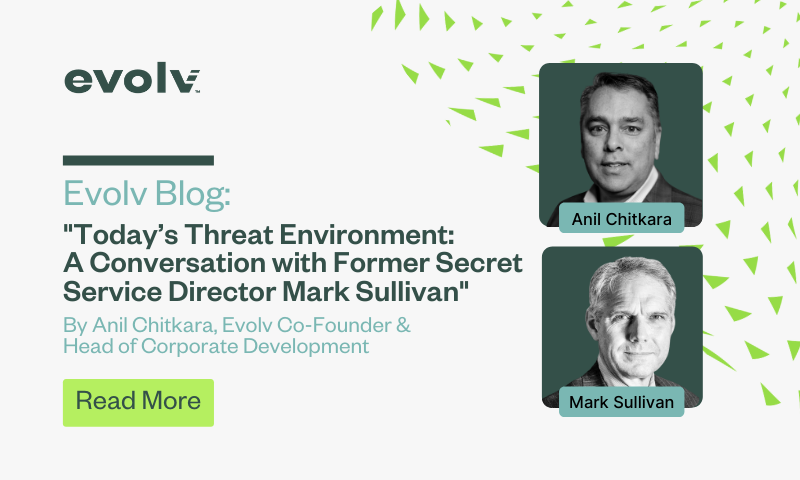 EvolvTechnology's tweet photo. Former Secret Service Director Mark Sullivan &amp; Evolv Founder and Head of Corporate Development Anil Chitkara discuss what today's threat environment looks like and what professionals should know to create an effective security approach: https://t.co/Iu2qCrWsSA

#security #threats https://t.co/1qIQN33i0G