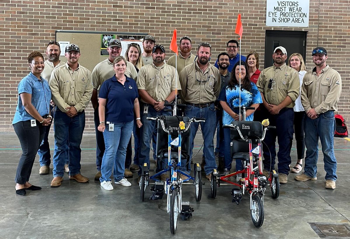 GeorgiaPower's tweet image. Our amazing Georgia Power employees teamed up with Wellspring Wellness Center in Warner Robins, Georgia to build adaptive bikes for children with mobility disabilities. #WeHelpBecauseItsHome