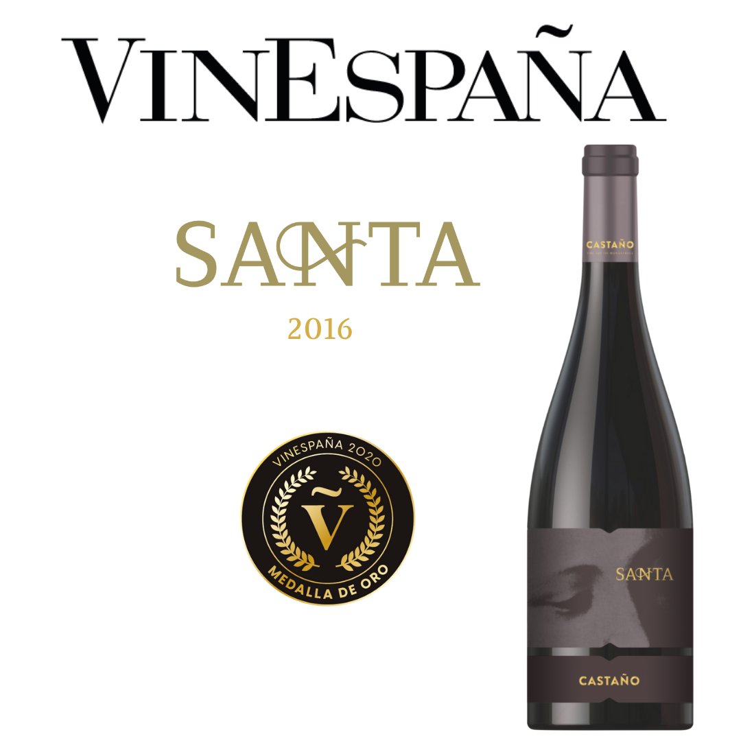 Medalla de ORO para Santa 2016 en el prestigioso concurso VinEspaña 2021. Un coupage de Monastrell y Garnacha tintorera con un elegante paso por barrica. cutt.ly/tmScPPA #Satan #monastrell #garnachatintorera #Yecla #tomaCastaño #VinEspaña #medalladeORO