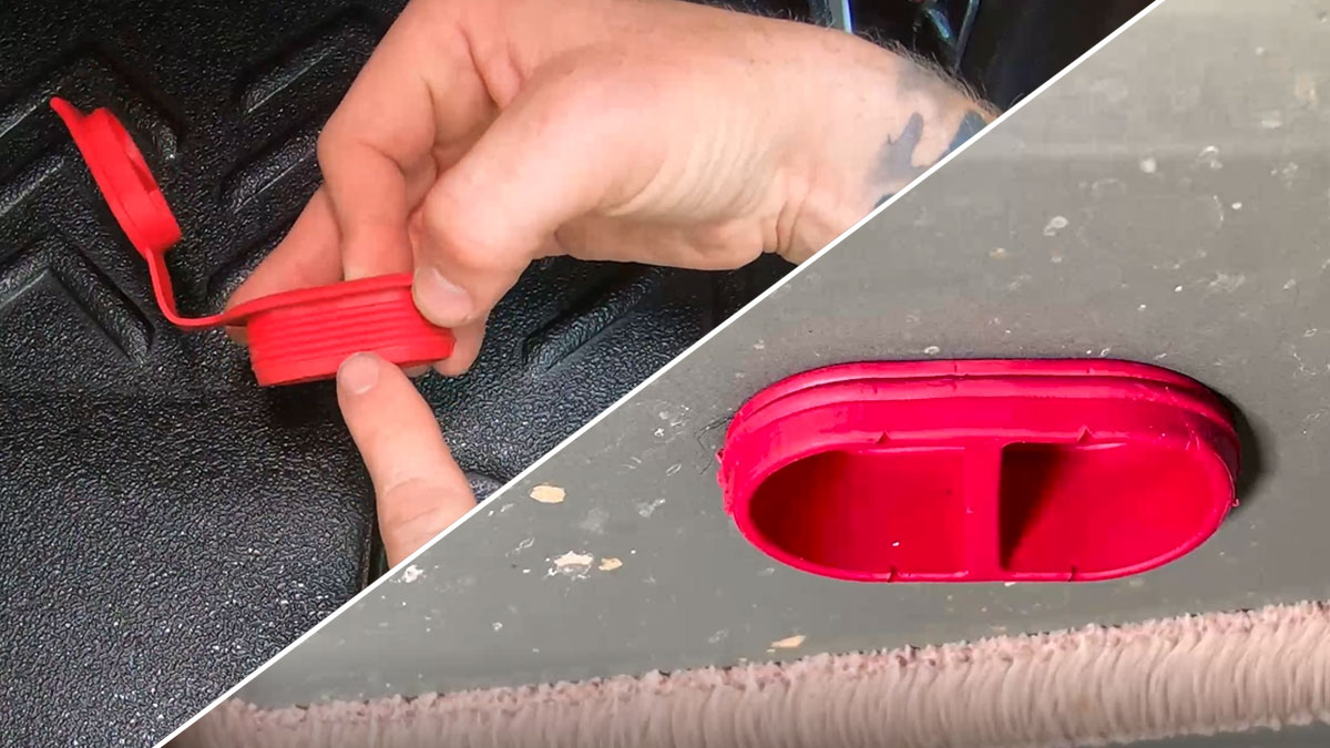 Installation Tip: During install you should hear an audible snap when pushing down, indicating the plugs are locked into place. Check the underbody to ensure at least two ribs are visible on the outside of the vehicle through the floor. youtu.be/av7BOalne6M