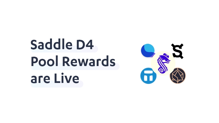Rewards for the <a href="/saddlefinance/">Saddle</a> D4 Pool are live. Users can now stake their D4 Pool LP tokens to earn $LQTY, $FXS, $ALCX, and $TRIBE. 

Find the staking interface here: app.frax.finance/staking#Saddle…