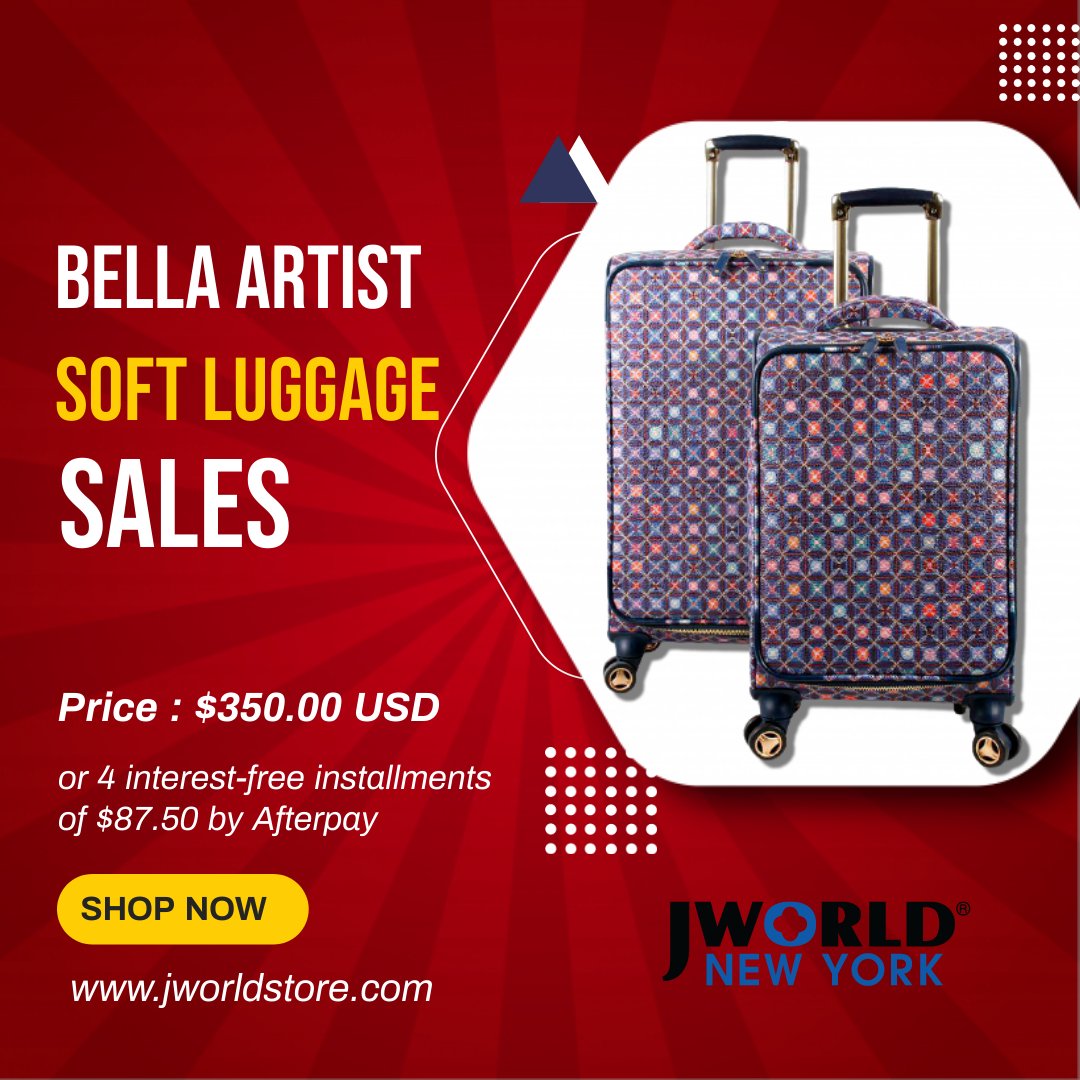 JWorldNewYorkO1's tweet image. Bella Artist Soft Luggage Sales...
Visit: jworldstore.com
#backpack #rollingbackpack #coloredbackpack #kidsbackpack #laptopbackpack #wheeledbackpack
