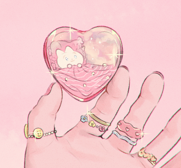 pink background jewelry ring simple background heart sparkle holding  illustration images