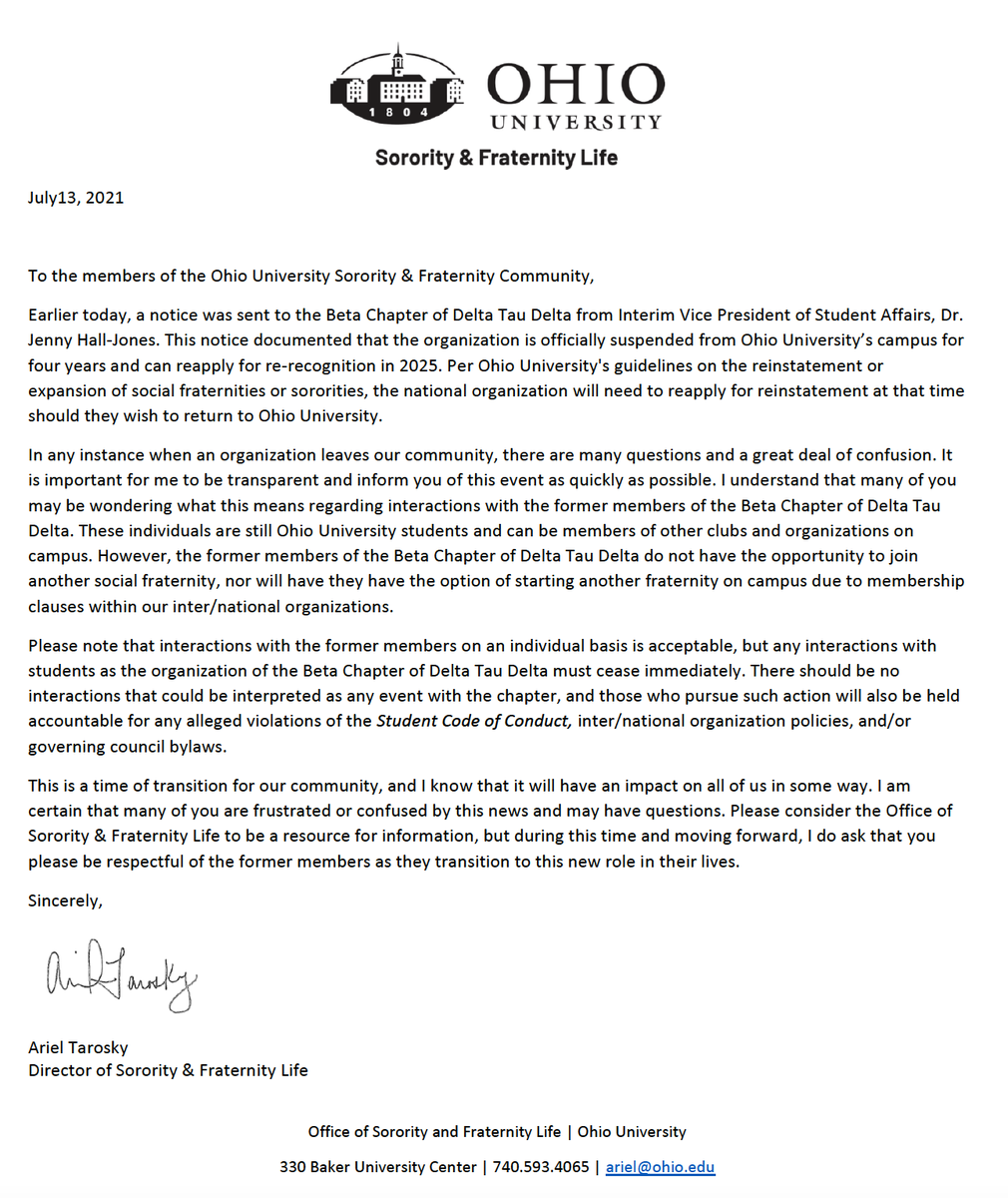 Ohio University SFL tweet media