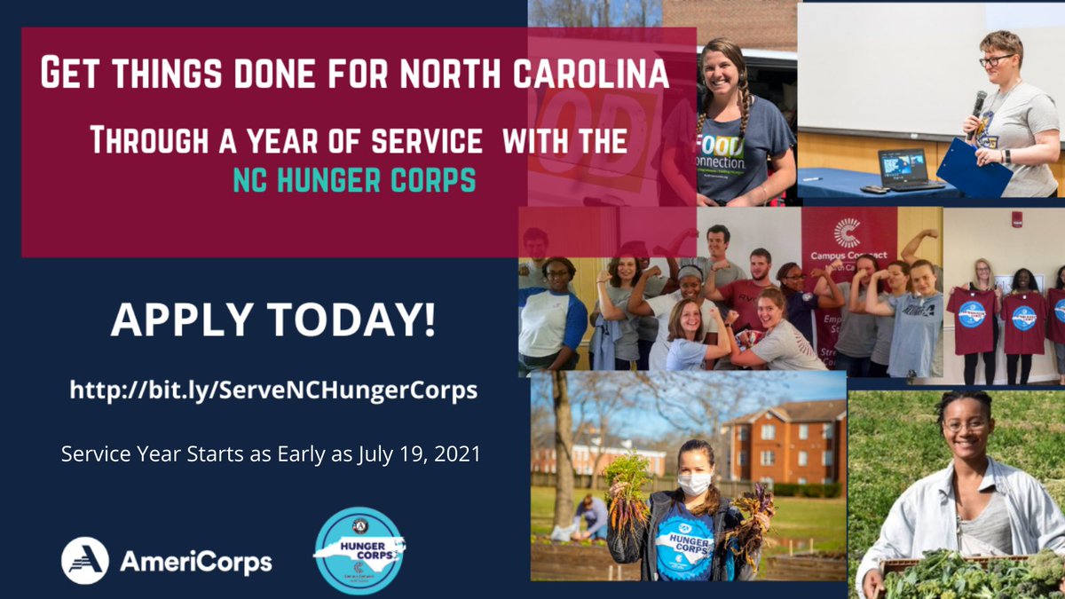 Want to work closely with UNCG's Spartan Open Pantry, gaining hard, transferable skills through meaningful work? Apply today as an AmeriCorps VISTA member and join the fight against UNCG food insecurity. Application open until spot filled. http://bit.lyServeNCHungerCorps