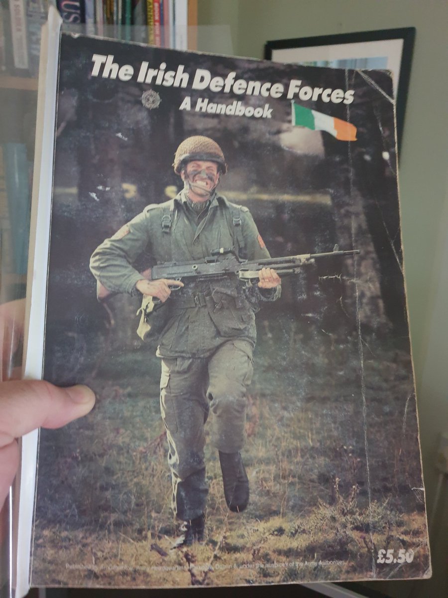 Heanster1's tweet photo. This #irishdefenceforces #handbook was published in '88. I'm guessing the #Sergeant on the cover is the #inspiration for an #irishsoldier on the cover of this book published in '93? #irisharmy #fca #rdf #defenceanalyst #securityanalyst #irishdefenceanalyst #irishsecurityanalyst https://t.co/PSC0X5kmvg