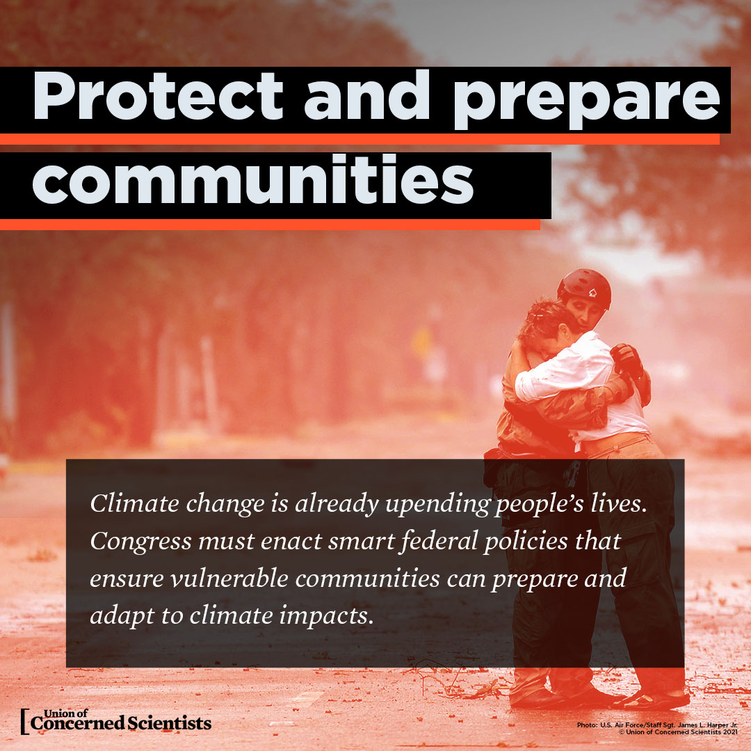 UCSUSA's tweet photo. We are living in a climate crisis and there is no time to waste to act. Congress must ensure necessary climate solutions are an integral part of legislation that passes this year. Our health, economy, and future depend on it.