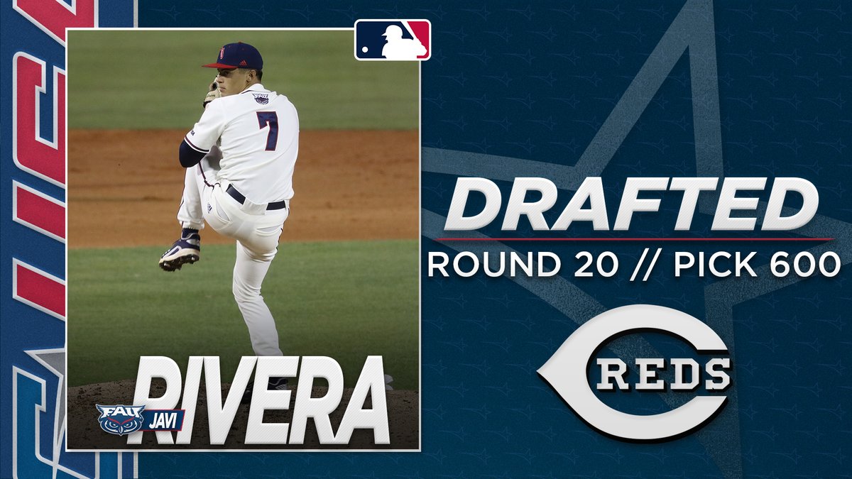 Congratulations to <a href="/FAUBaseball/">Florida Atlantic Baseball</a>'s Javi Rivera on being selected 600th overall to the <a href="/Reds/">Cincinnati Reds</a> in the #MLBDraft!

#TheCUSAWay
