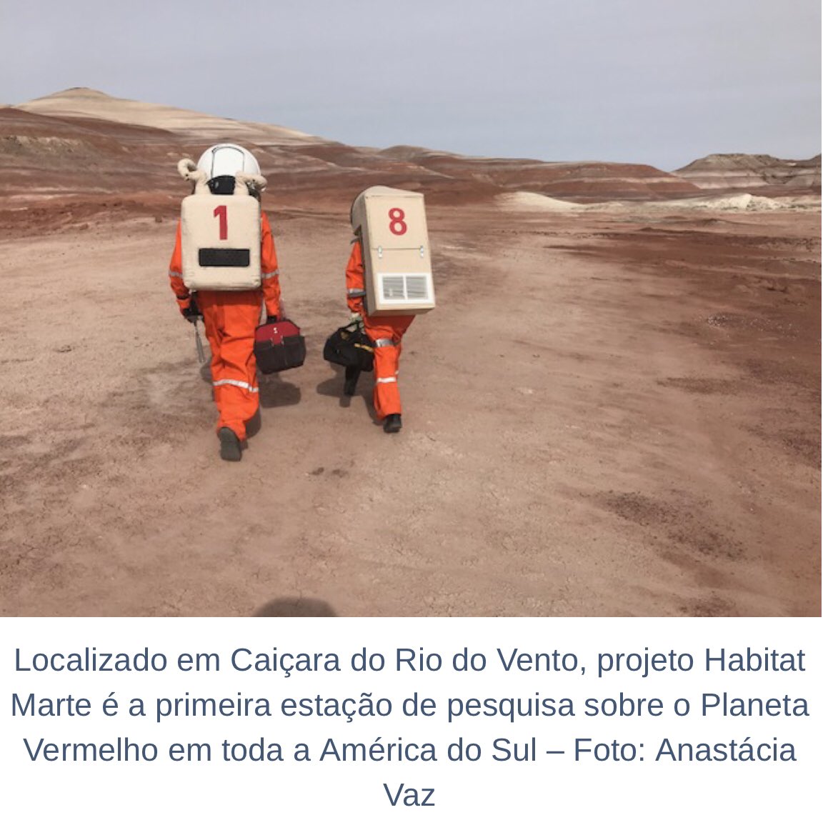 ufrnbr's tweet photo. A @habitatmarte pesquisa atividade física de astronautas ⏩ https://t.co/CfYL9dPT79

#ufrn https://t.co/OvMn1qiFID