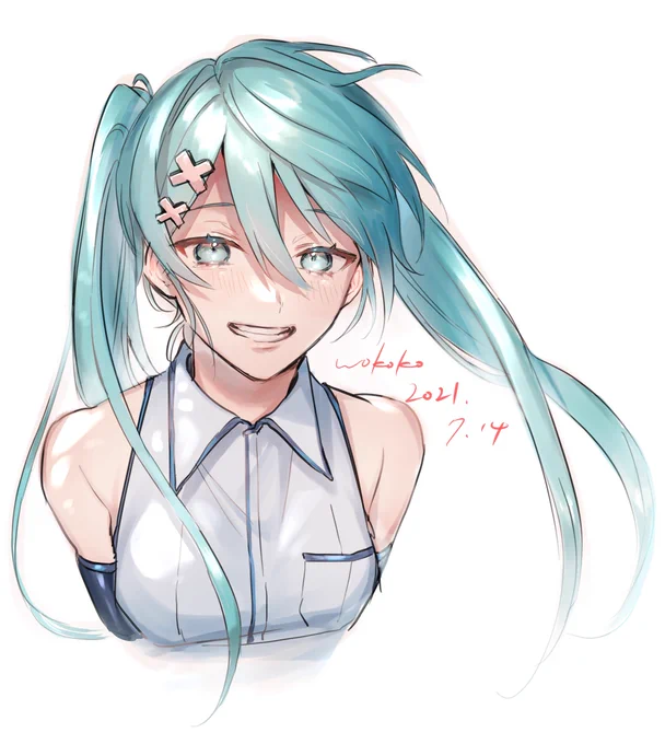 10年前に描いたミクさんと今描いたミクさん並べた 怖いね10年!?怖いね…… 