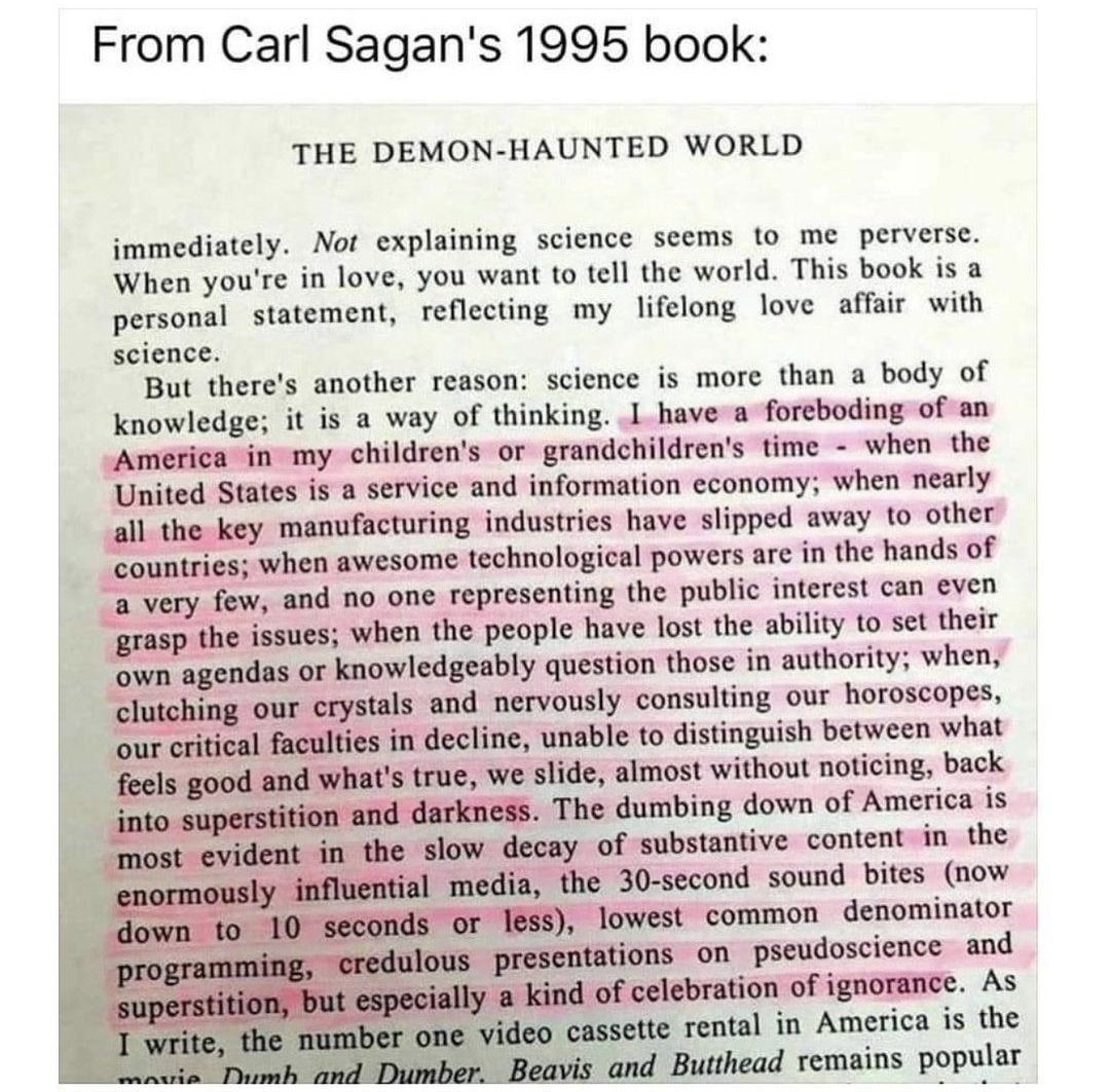 Meher_Bnouni's tweet photo. Segan's foreboding insight from 1995 is proving to be very accurate and this doesn't only apply to America. https://t.co/iLiZ4sxzfN