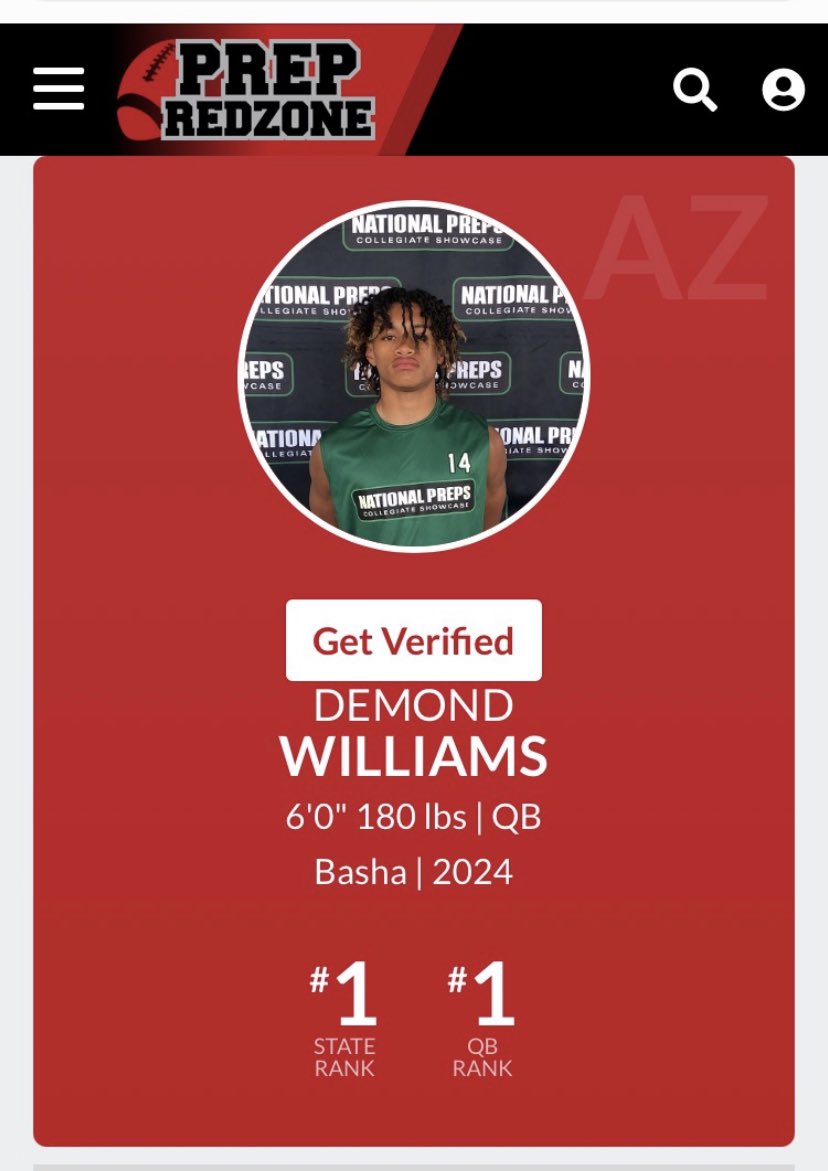 bashagridiron's tweet image. Congratulations @QBDwilliams1 for being rated the TOP AZ 2024 Player!!  Very deserving.  🐻💪 #processoriented #humbleandhungry @bashabearnation @BashaAthletics @bashabearnation @bashabearden