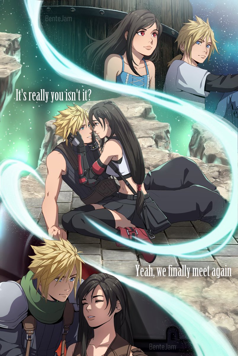 BenteJam's tweet photo. My contribution for @theclotizine !! Here's Cloud and Tifa during Lifestream event. #cloti https://t.co/JWMyBopl6T