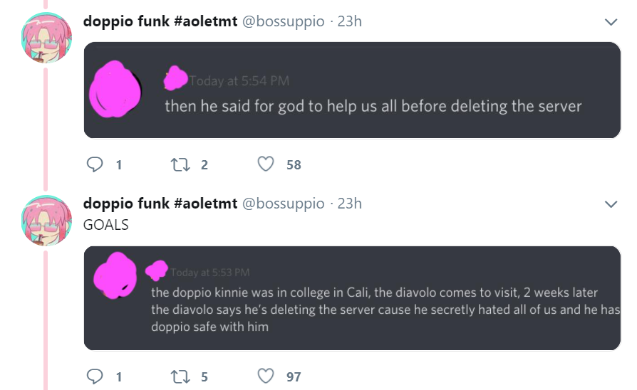 Radical_Doppio's tweet photo. for any poor soul wandering upon this tweet and in need of context; the wayback machine has blessed me with the third eye and i have found the original fucking thread and i can't believe it https://t.co/w3ILB718LG