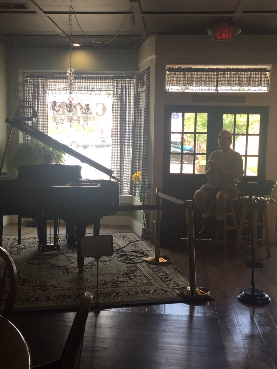 LinDeb8's tweet image. We have live entertainment today. What a special treat. Travis and Cody duet  on the baby grand and harmonica
