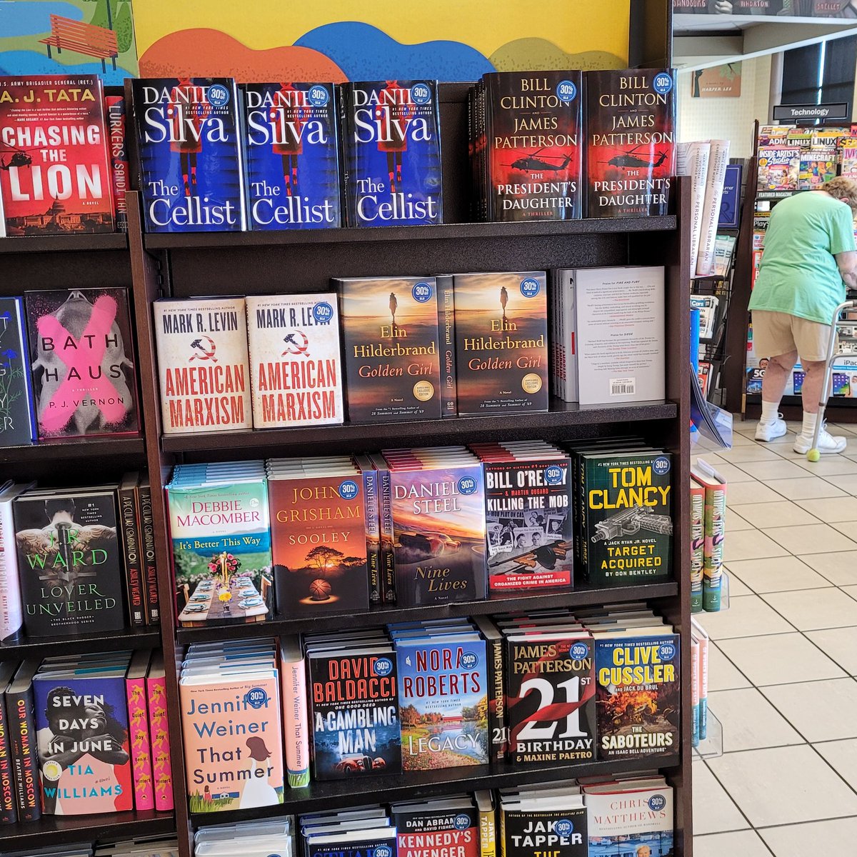 bnarrowhead's tweet photo. New Releases in best sellers! Daniel Silva's, The Cellist and Mark R Levin's, American Marxism! If you are a BN Member you'll save 40% off the list price! #bnarrowhead #bngoodyear #bestsellers #summerreading #danielsilva #markrlevin https://t.co/5CGfFYEUW9