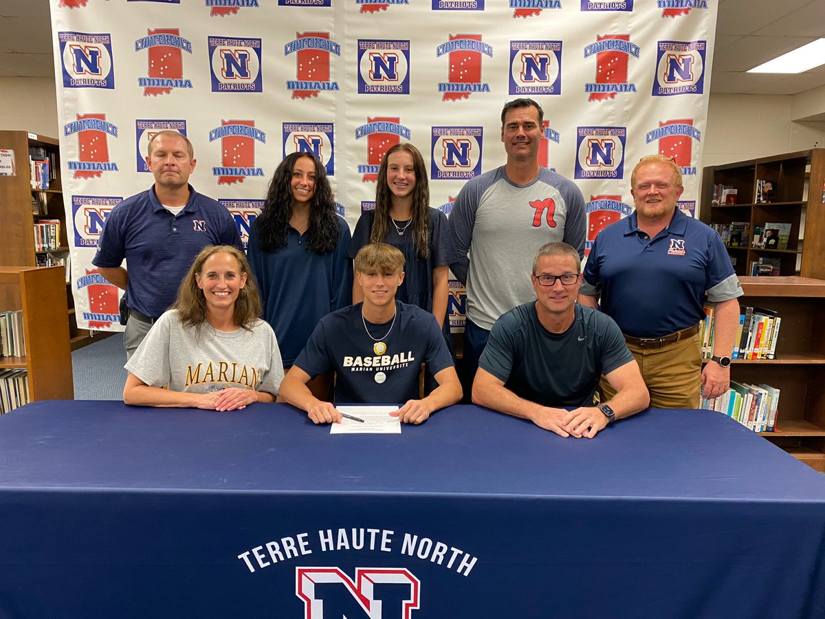 Terre Haute North’s Caden Mason signs to play college baseball at Marian University. ⚾️