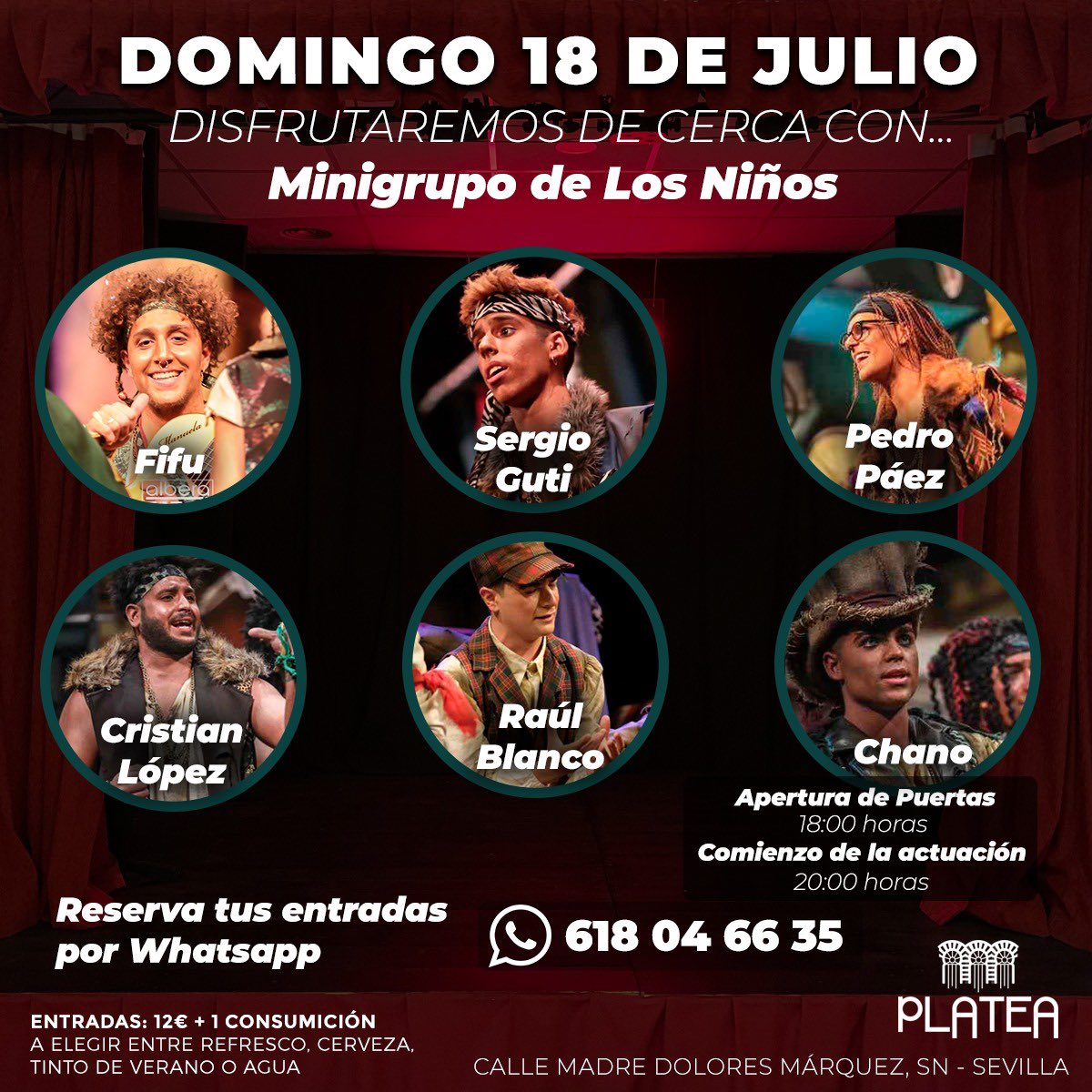 bar_cuatrogatos's tweet photo. Vive el Carnaval de cerca en #plateacaféycopas 

➡️ DOMINGO 18: Minigrupo de Los Niños

📲 RESERVA DE ENTRADAS: 618 04 66 35

🚪 Apertura de puertas a las 18 horas y comienzo de la actuación a las 20 horas.

¡Te esperamos! https://t.co/hDoGd03xFx
