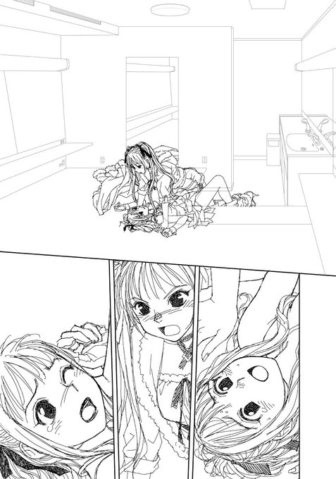 「My doll house」の下描き
台詞フキダシ擬音無し絵その、5

何度もシツコイよーでゴメンなさいなのですが、コレはガッツリ肉食系男の娘と女の子達のお話しです😅 