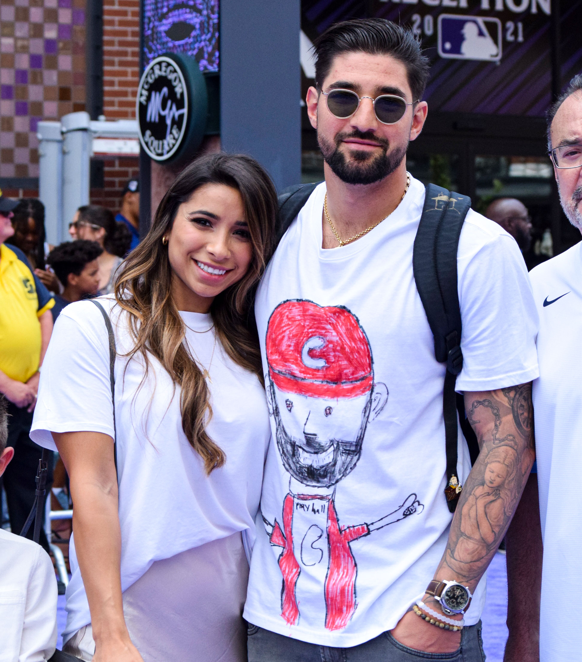 Cincinnati Reds on X: Nick Castellanos sporting the custom-drawn shirt by  his son, Liam. 🔥  / X