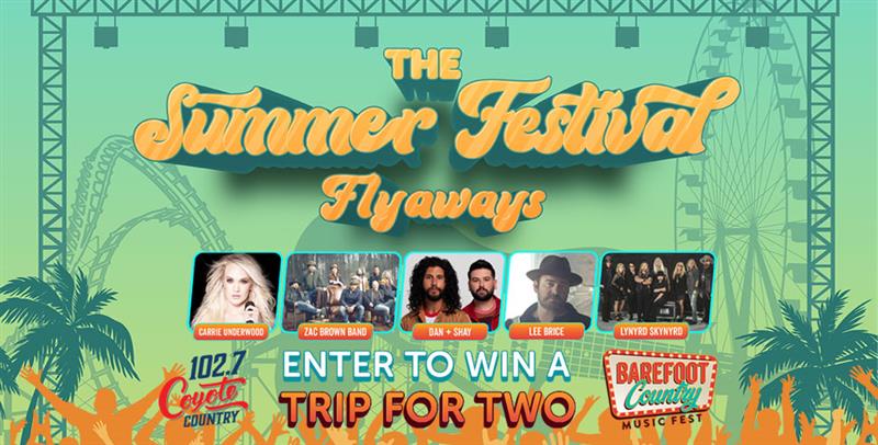 #Contest Are you ready for Northeast’s LARGEST outdoor country music festival? 🤠 @barefootcmf 

If so, enter for a chance to go VIP for our Summer Festival Flyaway Contest! 🧡 bit.ly/BarefootCountr…