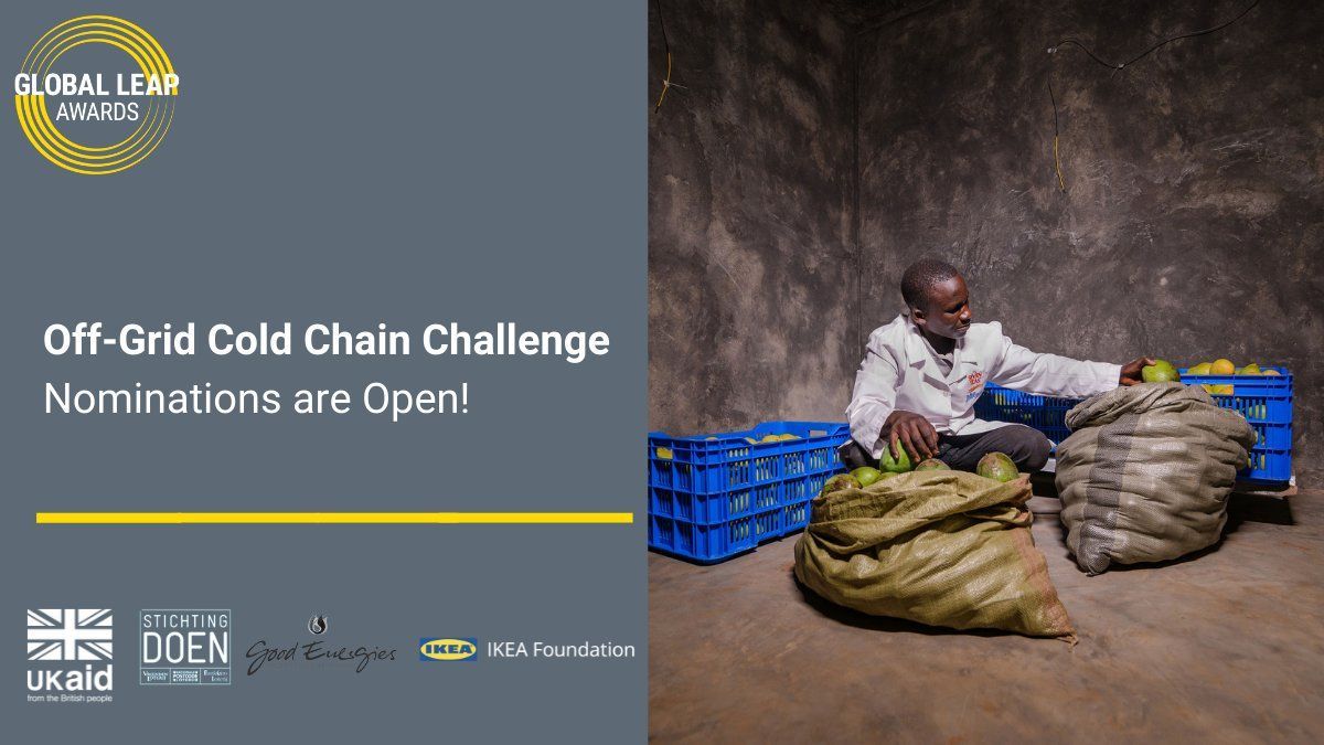 SEforALLorg's tweet image. 🏆❄️Global @LEAP_Awards has launched its 2nd Off-Grid #ColdChain Challenge!

The Challenge will identify &amp;amp; promote the most #EnergyEfficientTech that meets storage requirements for food products in first mile markets. Nominate your product→bit.ly/3ALjrDg #SDG7