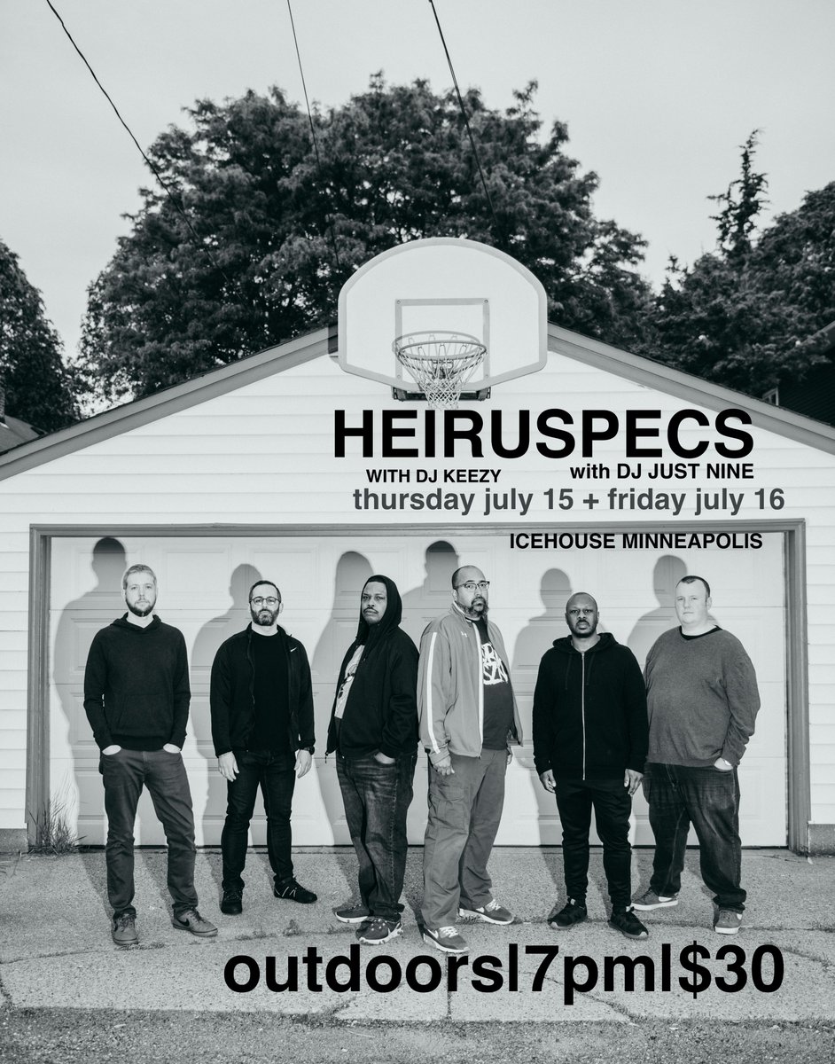 two things heiruspecs friends! our friday show at <a href="/icehousempls/">icehousempls</a> is officially sold out. we still have tickets available for our thursday show, due to a scheduling conflict <a href="/DJJustNine/">DJ JusticeForGeorgeFloyd</a> is skipping the Thursday show &amp; <a href="/DJKeezy612/">DJ KEEZY</a> is stepping in. Thank you Keezy.