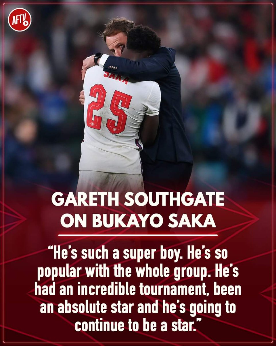 PavRana_7's tweet image. If anyone knows Saka's pain it's Southgate and the England boss couldn't speak more highly of him. 

Personality and character in abundance. Destined for great things. 💫

#AFTV #AFC #Arsenal #Saka #England #ThreeLions #euro2020