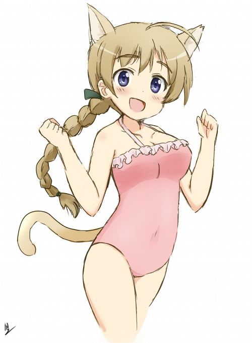 リネット・ビショップ 「暑くなってきたので。

リーネちゃん水着

#ストライクウィッチーズ 」|MA-2㌠のイラスト