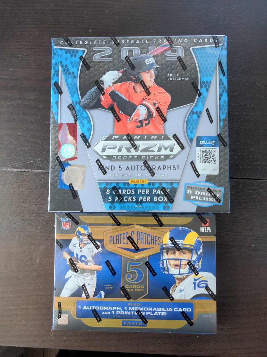 CaliforniaWager's tweet photo. ๐ขPanini Break Alert ๐ข
Who is ready for some fun.......check out this card break in 30 minutes with us live. Who will we pull????
Hosted by:
@betsmartpodcast
@CaliforniaWager
#panini #nfl #prizm #mlb #2019draft #bigboybreak https://t.co/NiRYkANFR3