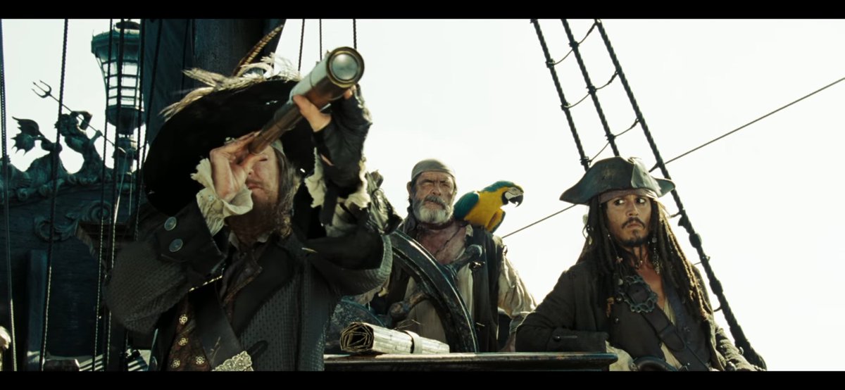 Капитаны в пиратах карибского. Джек Воробей и Барбосса. Джек Воробей и Барбосса с подзорными трубами. Капитан Джек Воробей с подзорной трубой.