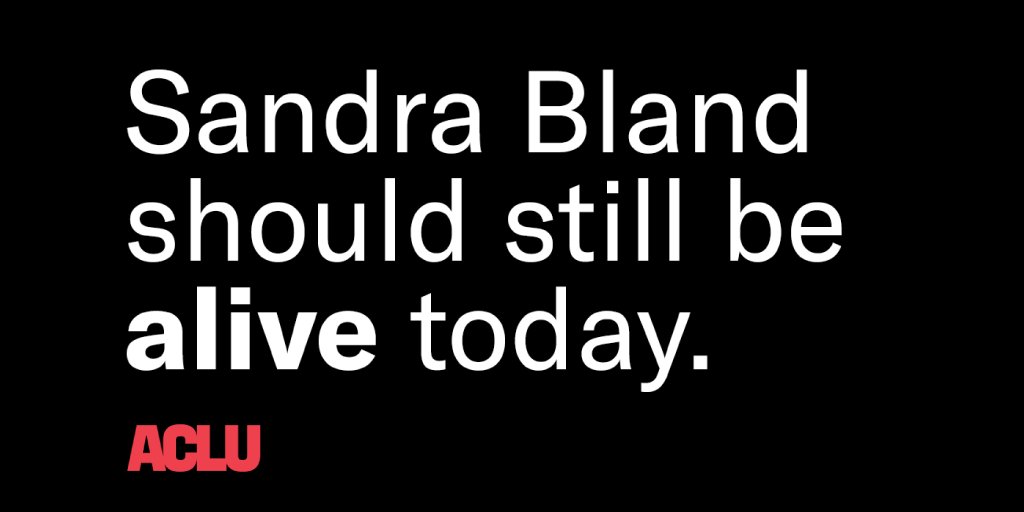 Six years ago today, Sandra Bland died in police custody after being arrested during a traffic stop. She should still be alive.

The criminal legal system’s targeting of Black drivers is deadly. It must end.