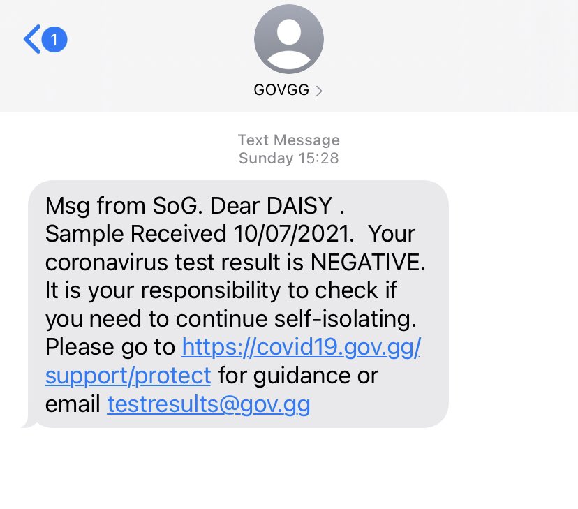 debbiegoffin's tweet photo. Texts on this island just as eagerly awaited as on that island, test came back within 24 hours... so short period of isolation over. https://t.co/8fvnVQqUIk