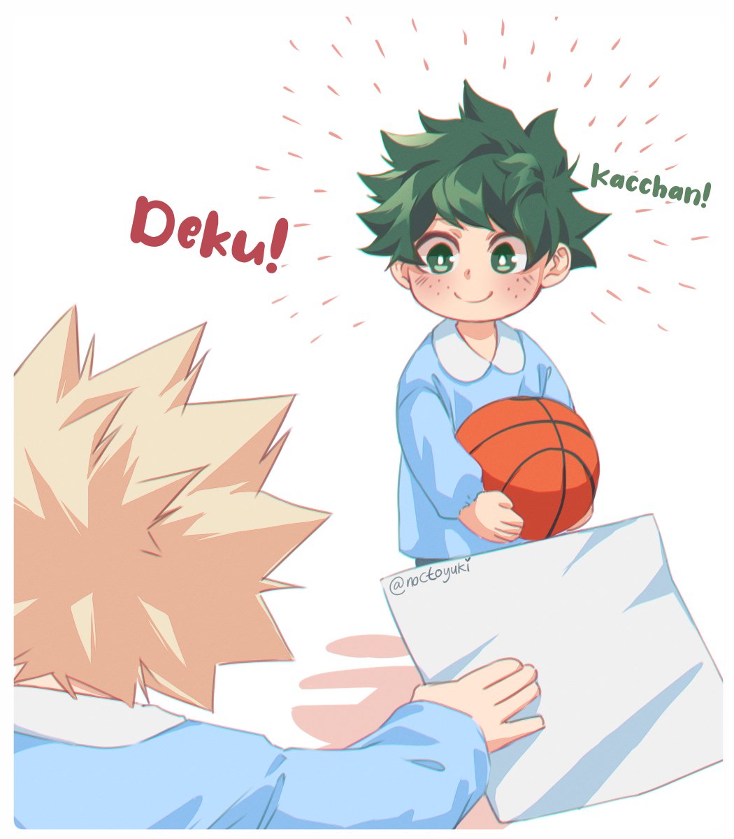 IT'S TOMORROW!! (at least for me) 😳IZUKU'S DAY!
This is the last countdown art, featuring the smol bkdk and Aizawa.

Aizawa: *looks at Kacchan's writing* "Do you need help?"
Kacchan: "I got this!" 