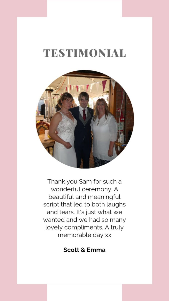 EvolutionaryWe3's tweet photo. Having such lovely feedback for yet another personal Humanist  ceremony...What more can you ask for. I am glowing with pride.
#evoweds 🌝😍
#humanistceremonies 
#legalisehumanistweddings 
#humanistuk https://t.co/1lgOaEIzes