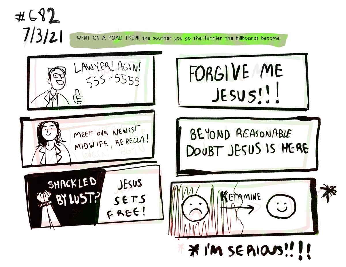 dailies!!!! daily comics from da road trip 