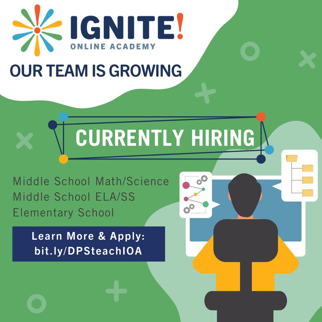 IgniteOnlineDPS's tweet photo. The Ignite! Family is growing! Learn more and apply today at https://t.co/1fhd8AWHjk https://t.co/SOBXrhVCnj