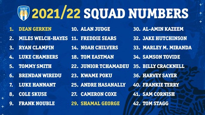 ColeyJr13's tweet photo. #FN9 #SG29 love these new squad numbers!💙🤍 @ColU_Official @FrankNouble @shamalgeorge https://t.co/YmNSToehRS