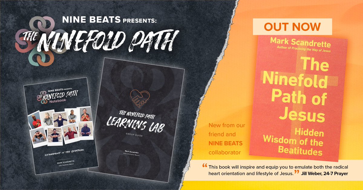 Happy publication day to our friend &amp; NINE BEATS collaborator <a href="/MarkScandrette/">Mark Scandrette</a> whose new book ‘The Ninefold Path of Jesus’ is out today! 🥳🥳