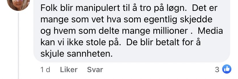 Kommentarfeltet på Sylvi Listhaugs Facebook-side under Aftenposten-saken om 22. juli.

Vi begynner med de mest opplagte konspirasjonsteoriene.