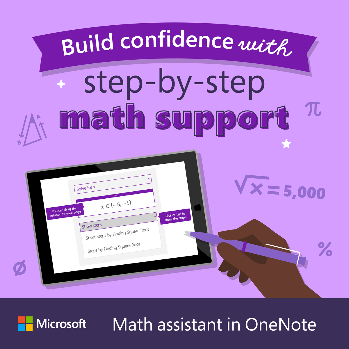 MicrosoftEDU's tweet photo. Calling all math teachers, equation experts, &amp; function fanatics! 📣
 
Did you know #OneNote can help students break complex equations into simple steps?
 
Watch this time-saving tool in action: https://t.co/MOLptWRC7U
 
#MicrosoftEDU https://t.co/XcveIMOrVY