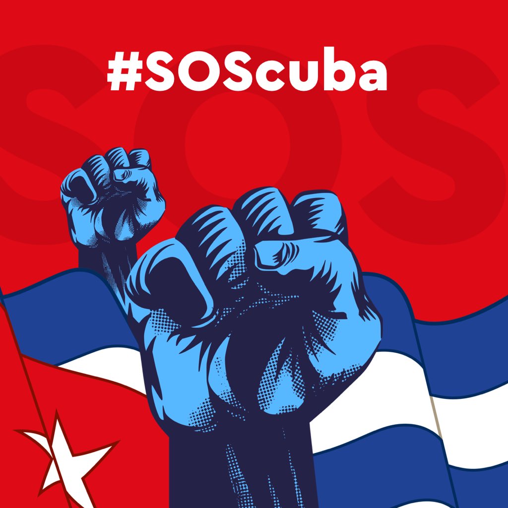No se puede reprimir a un pueblo que está pidiendo que lo ayuden. El gobierno cubano no puede ser más miserable y el partido socialista de España se desentiende. Los cubanos están siendo masacrados y necesitan apoyo internacional . #patriayvida  #soscuba