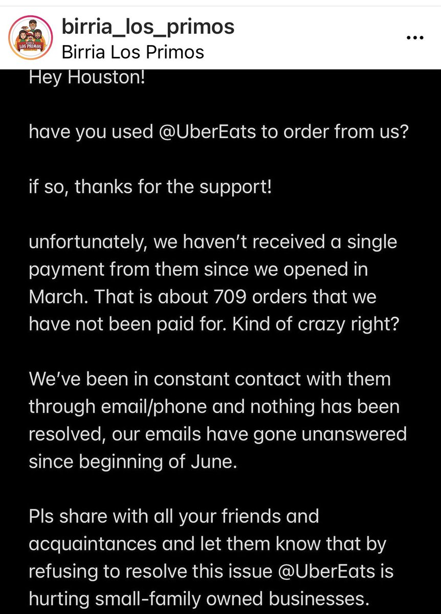 billythemartin's tweet photo. @ubereats @birria_los  Exactly what I’ve experienced as a customer. UberEats - Corporate, not rank and file - is arguably about as EVIL a company as there is #ubereatsevil https://t.co/eUrQmSKFL1