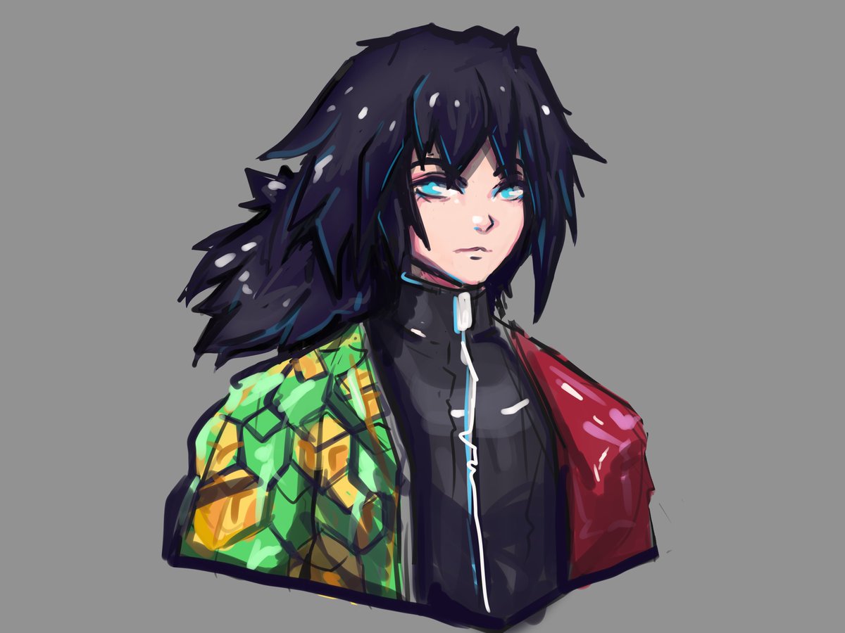 Gheruko's tweet photo. Giyuu Tomioka from Demon Slayer! 
#anime #digitalart #DemonSlayer #GIYUU https://t.co/hoRd0ua6ky