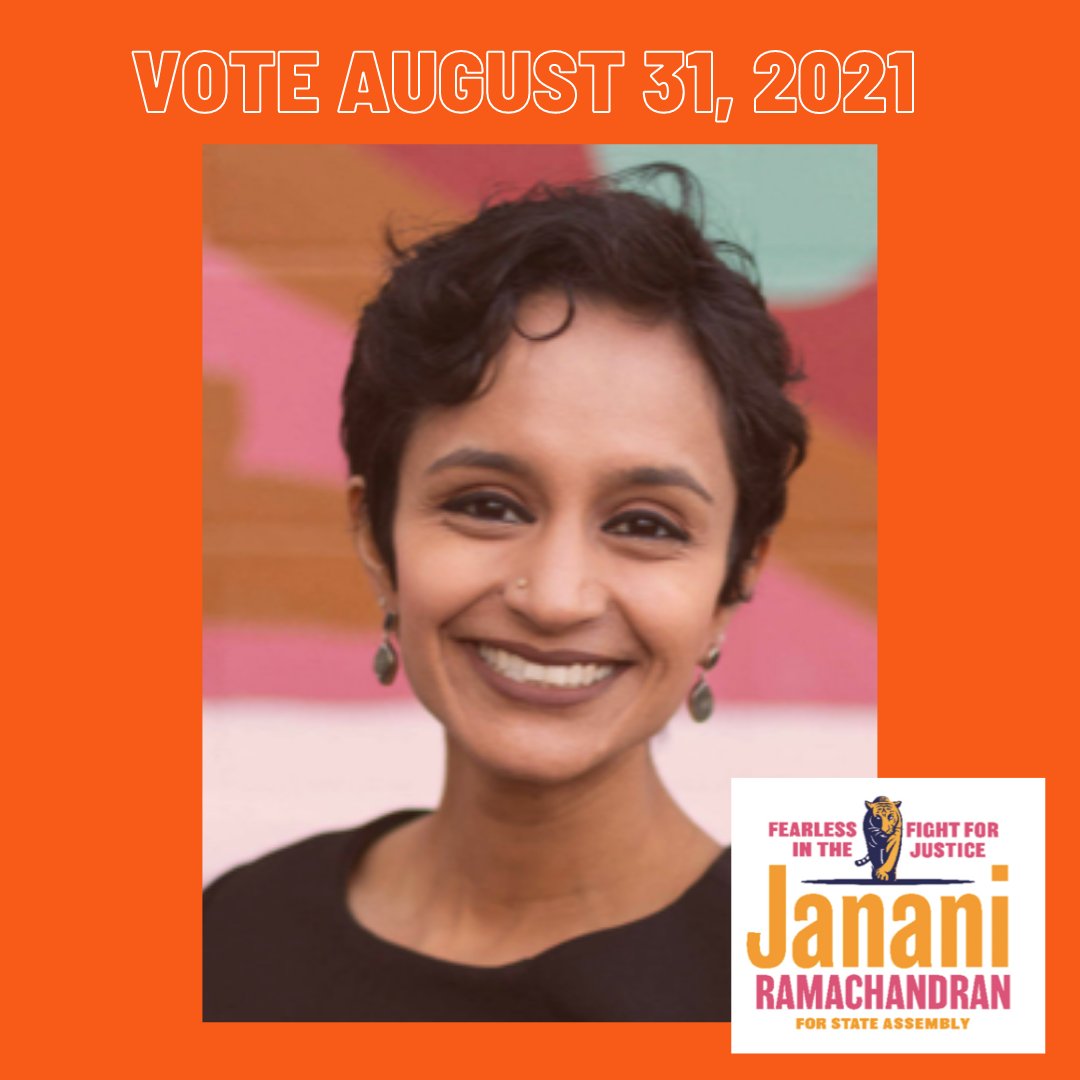 Clay4D7's tweet photo. CA's 18th State Assembly District needs a True Champion
                JANANI RAMACHANDRAN 

#Oakland #SanLeandro #Alameda

Get out a VOTE for the candidate who will fight for the PEOPLE

#FairHousing #PublicSafety #environmentaljustice #Healthcareforall #LivableWages #Equity https://t.co/sEOFgico5S